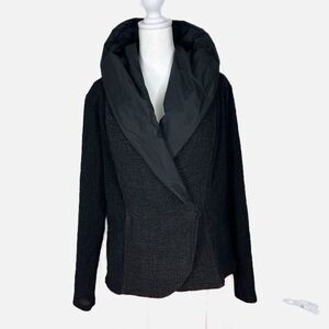 IGOR by IGOR DOBRANIC Couture Black Krista Hooded Linen Jacket Lagenlook Size XS
